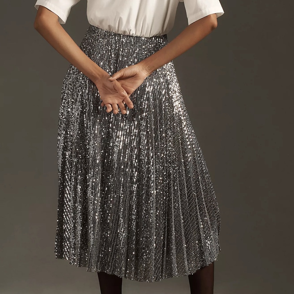 Anthropologie Delfi Collective Sequin Twofer Midi Dress - Picture 8 of 11
